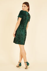 Mela Green Sequin Tunic Dress