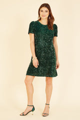 Mela Green Sequin Tunic Dress