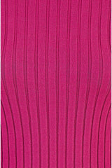 Mela Pink Ribbed Knit Roll Neck Jumper