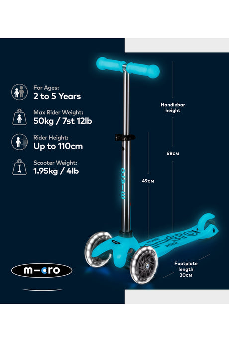 Mini Micro Scoot Glow - Blue