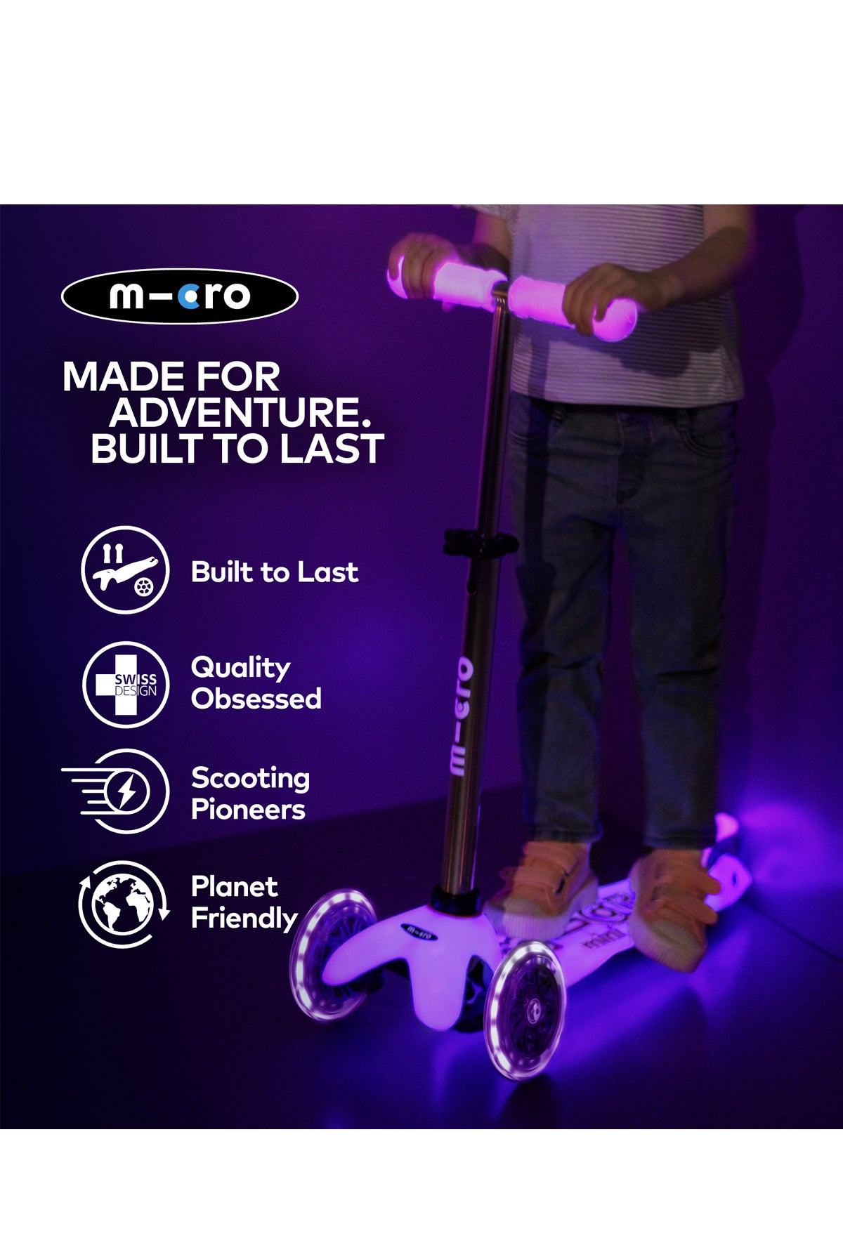 Mini Micro Scoot Glow - Pink