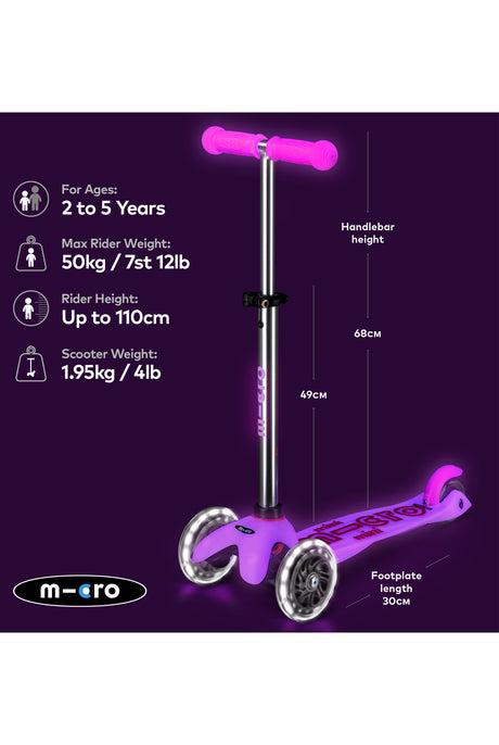 Mini Micro Scoot Glow - Pink