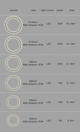 Minimalist LED Wall Ring Light