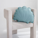MINICAMP Linen Sea Shell Pillow – Mint Throw Pillow for Coastal & Beach Decor