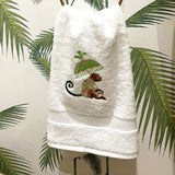 Monkey Embroidered Luxury Hand Towels