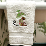 Monkey Embroidered Luxury Hand Towels