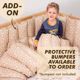 Montessori Floor Bed With Fence – Wooden Toddler Bed for Safe Sleep & Play