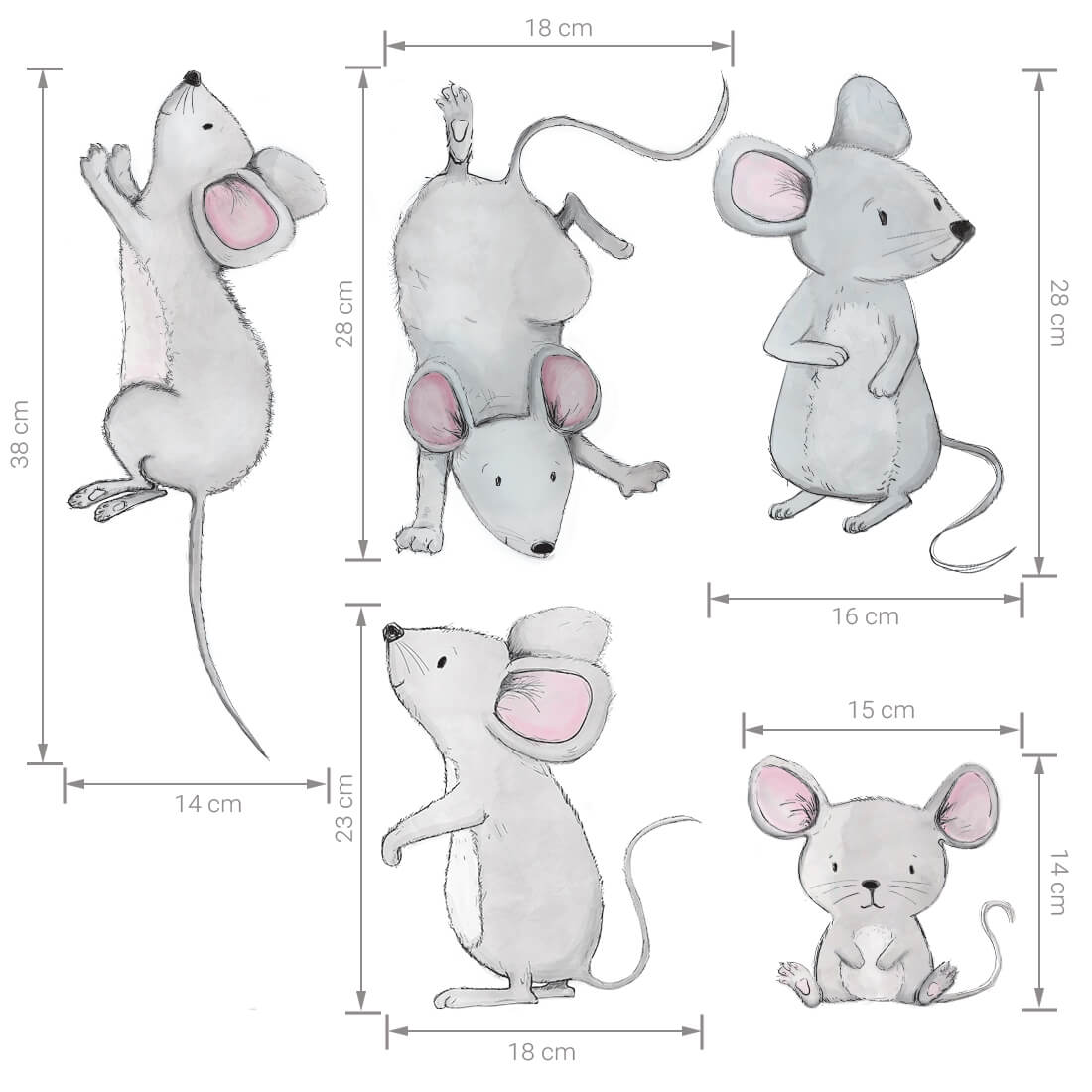 Wall Stickers | Mice Family