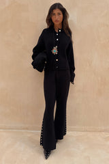 Black Studded Cardigan