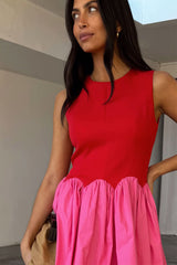 Red and Pink Mini Monika Dress