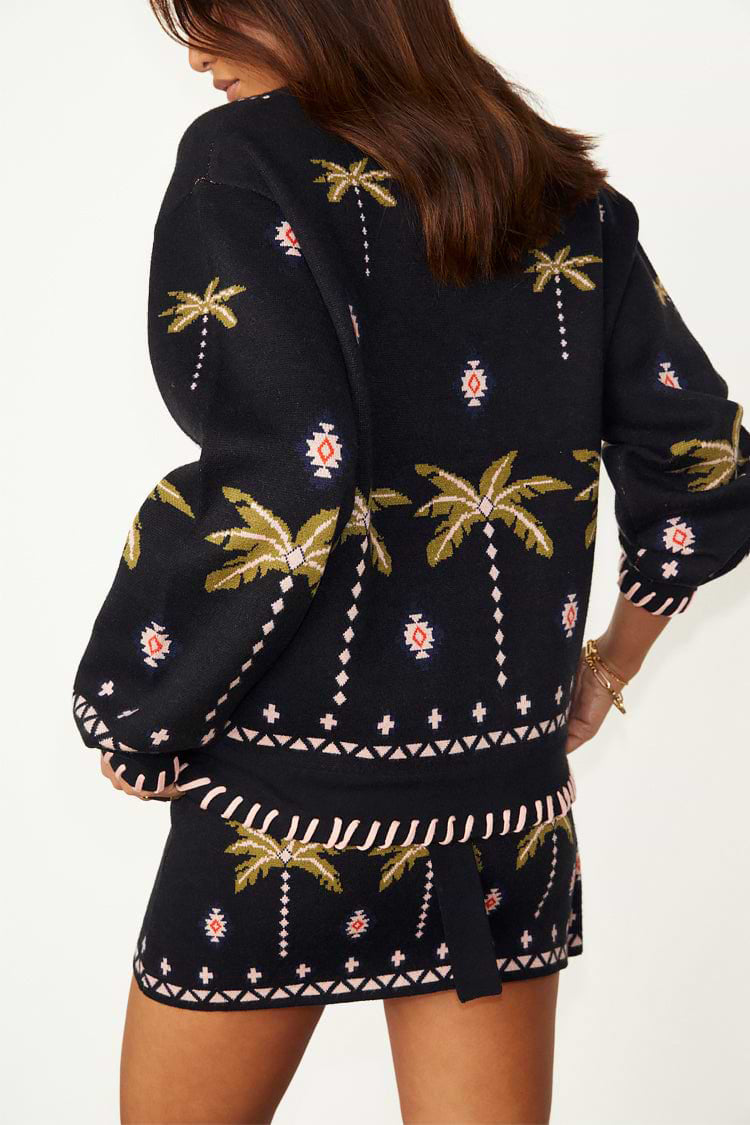 Never Fully Dressed Midnight Havana Mini Wrap Skirt