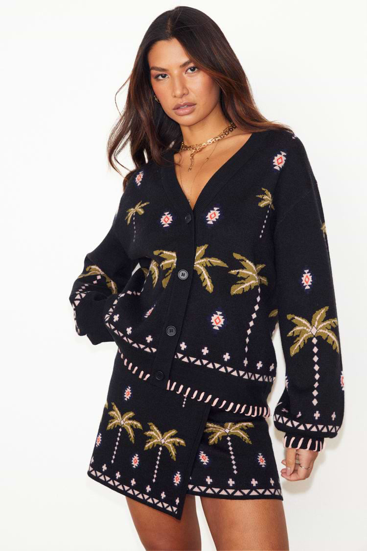 Never Fully Dressed Midnight Havana Mini Wrap Skirt