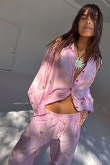 Pink Elissa Trousers with Sun Foil