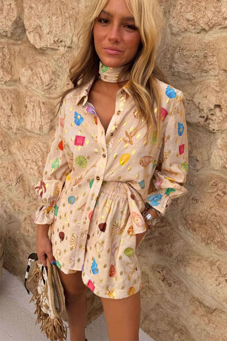 Never Fully Dressed Cream Shell Geanie Shirt