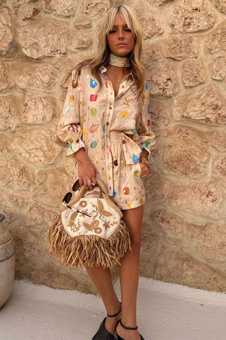 Never Fully Dressed Cream Shell Geanie Shirt