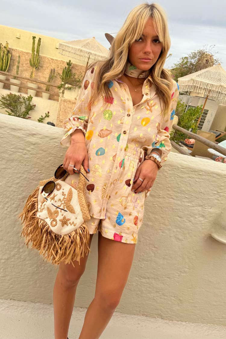 Never Fully Dressed Cream Shell Geanie Shirt