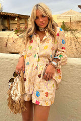 Never Fully Dressed Cream Shell Geanie Shirt