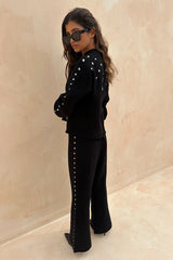 Black Studded Cardigan