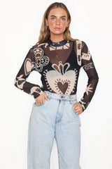 Midnight Romance Mesh Bodysuit