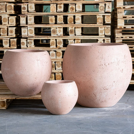 Orbello | Blushstone – 110cm XXL Concrete Sphere Planter – 686L Round Plant Pot
