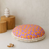 MINICAMP Large Kids Floor Cushion in Vibrant Tulip Pattern