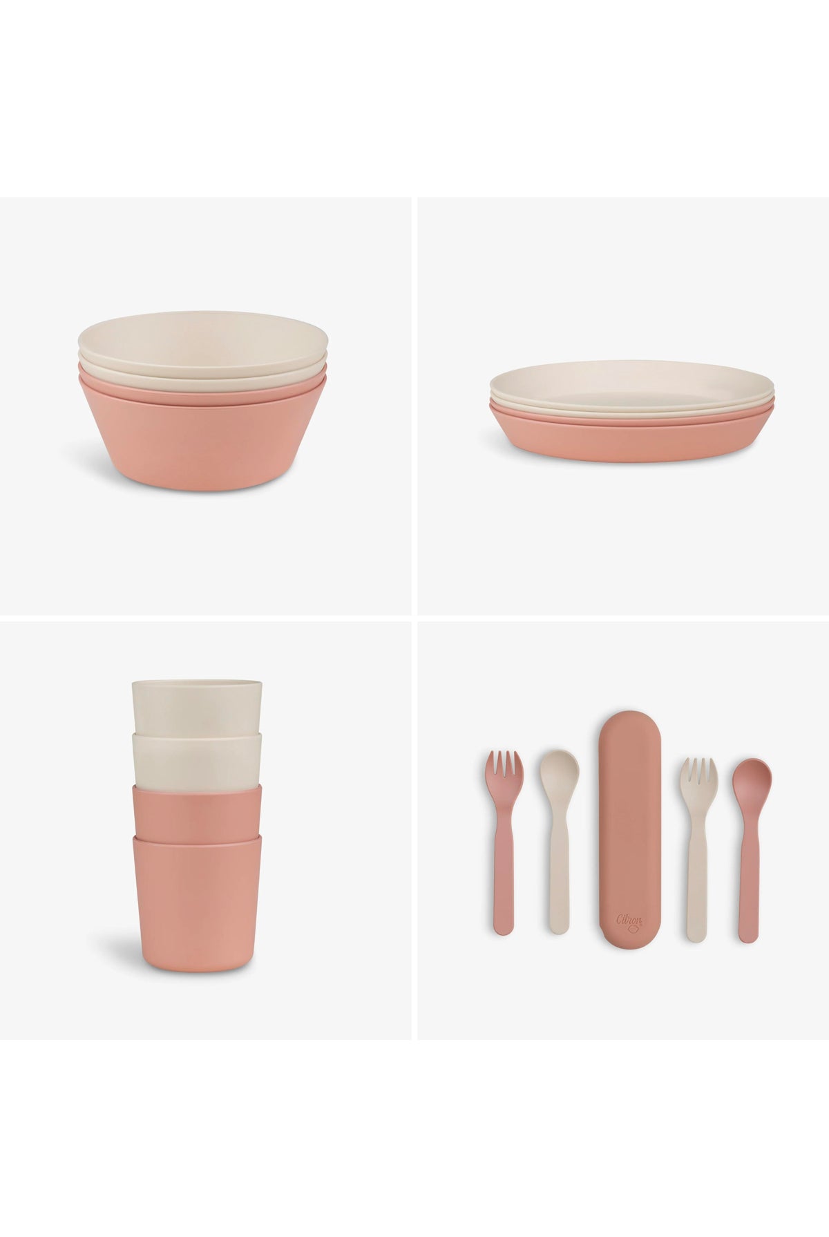 Eco Bundle of 4 in Pink/ Cream