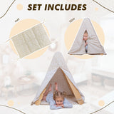 Play Tent Cover With Mat for Triangle Ladder