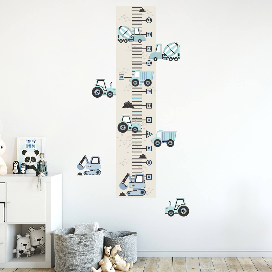 Height Measure | Blue Construction Vehicles