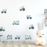 Wall Stickers | Blue Construction Vehicles