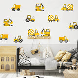 Wall Stickers | Yellow Construction Vehicles