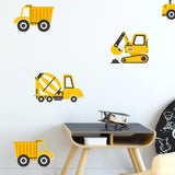 Wall Stickers | Yellow Construction Vehicles