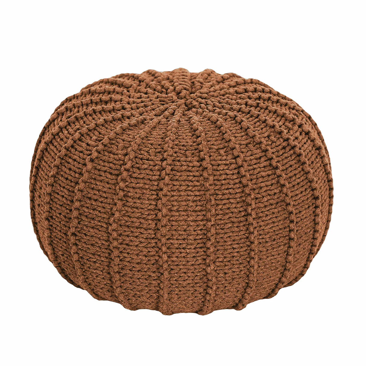 Knitted Pouffe, Small | CINNAMON