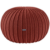 Knitted Pouffe, Large | TERRACOTTA