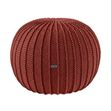 Knitted Pouffe, Medium | TERRACOTTA