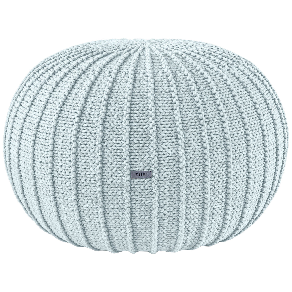 Knitted Pouffe, Large | MARL MINT