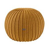 Knitted Pouffe, Medium | MUSTARD