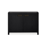 Soho Black Oak Veneer 2 Door Sideboard