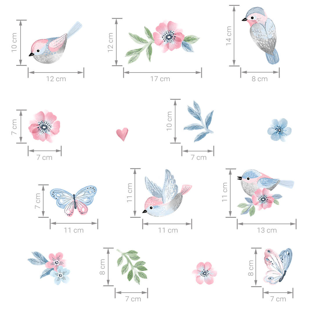 Wall Stickers | Pink Birds