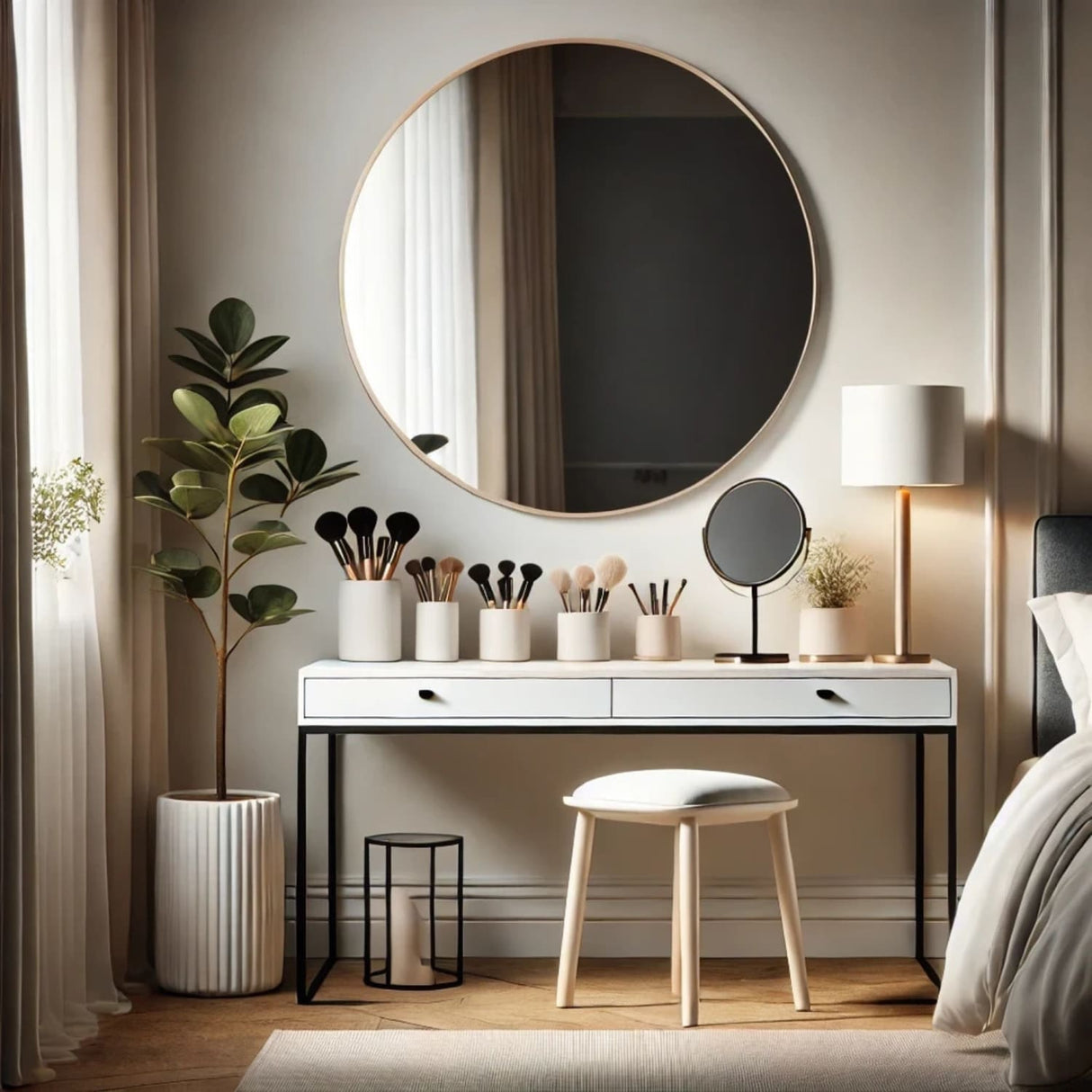 Rei - Large Round Gold Metal Circle Mirror - 90cm x 90cm