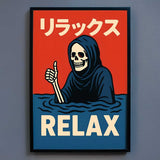 Relax Grim Reaper Print