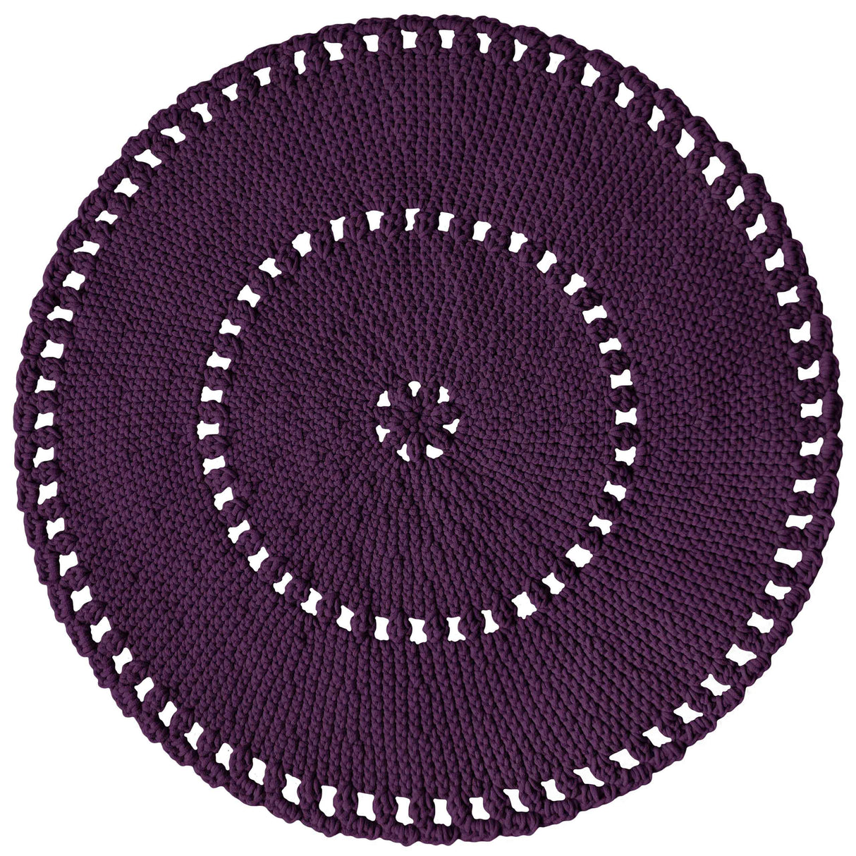 Crochet BOHO Rug | AUBERGINE