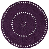 Crochet BOHO Rug | AUBERGINE