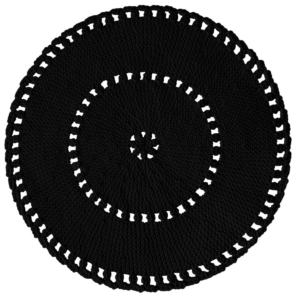 Crochet BOHO Rug | CHARCOAL
