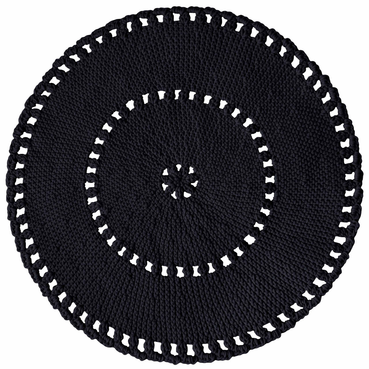 Crochet BOHO Rug | CHARCOAL