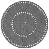 Crochet BOHO Rug | DARK GREY