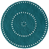 Crochet BOHO Rug |  OCEAN BLUE