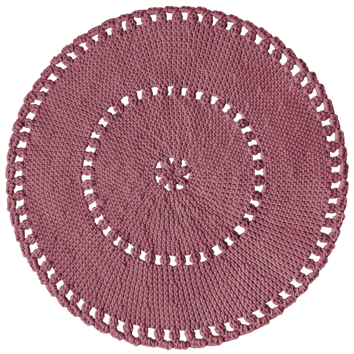 Crochet BOHO Rug |  OLD ROSE