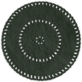 Crochet BOHO Rug |  OLIVE GREEN