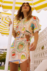 runaway BRIZZIE MINI DRESS - AGATA PRINT