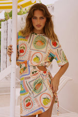 runaway BRIZZIE MINI DRESS - AGATA PRINT